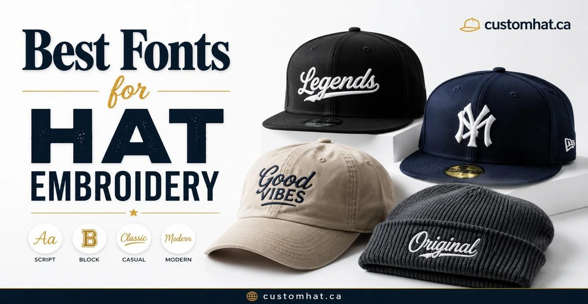 best fonts hat embroidery